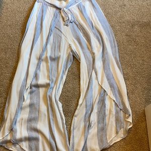 Flowy Striped Beachwear Pants
